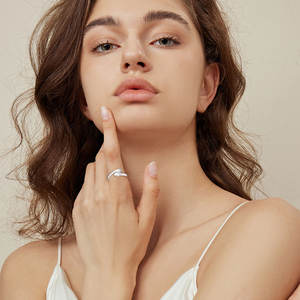 Barato al por mayor promesa serie joyería ajustable 925 plata esterlina Dame un anillo de abrazo - Product Image 2