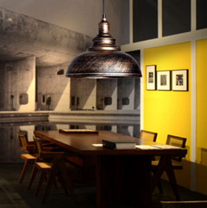 Metal Industrial Dining Chandelier Black and <strong>Copper</strong> Silver Pot Lid <strong>Lamp</strong> LED Wrought Iron Restaurant Light for Hotel Shops - Product Image 3