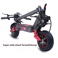 Batterie au lithium 48V 28Ah Moteur double sans balais 6000W Acier au carbone 75 km/h Pliable Étanche Scooter électrique à disque pour adultes 150 kg