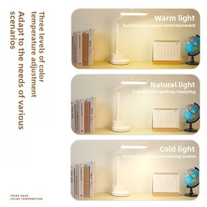 Lámpara de Escritorio LED Especial para Niños, Protección Ocular, Recargable, Doble Uso, Plegable, para Dormitorio Estudiantil, Lectura Nocturna - Product Image 2