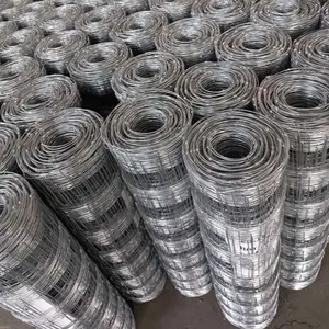 Precio de fábrica 50m 100M galvanizado bisagra nudo tejido campo granja cerca para cabra y ganado