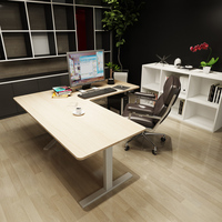 Tables de direction à 3 pieds en forme de L réglables en hauteur pour le bureau Cadre de bureau réglable en hauteur électrique