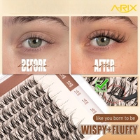 Grappes de cils d'araignée professionnelle A-RIX grappes de cils vaporeux 3D D Curl 10-16mm bricolage Extensions de cils individuels marque privée