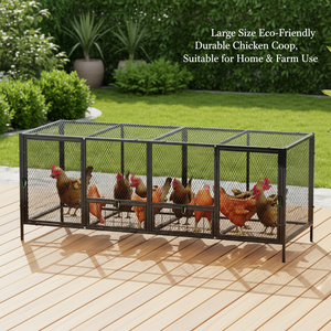 Outdoor <strong>Large</strong> Chicken Cage Weasel-Proof <strong>Rabbit</strong> <strong>Hutch</strong> &amp; Pigeon Coop, Multi-Purpose Animal Enclosure - Product Image 1
