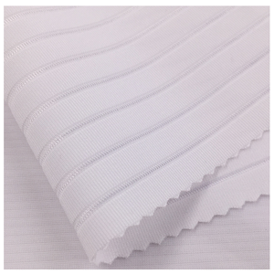 Thể Thao <span class=keywords><strong>Tops</strong></span> Thăng Hoa Sọc Vải Trắng 210 GSM <span class=keywords><strong>Polyester</strong></span> Spandex Vải Tùy Chỉnh In 4 Cách Căng Vải - Product Image 4