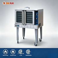 Four à convection au gaz commercial 360 °   Four à circulation d'air chaud robuste à double usage pour boulangerie, gâteaux, rôtis de poulet, certifié ISO