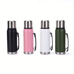 <b>Large</b> 1200ml Double Wall Stainless Steel Travel <b>Mug</b> Handle Vacuum Insulated 6-12 Hours Thermal Insulation Eco-friendly Tumbler - Product Image 4