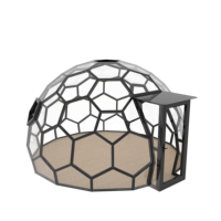 Dôme géodésique hexagonal moderne, facilement assemblable, pour jardin extérieur, chambre à bulles, chambre étoilée, serre étanche, véranda