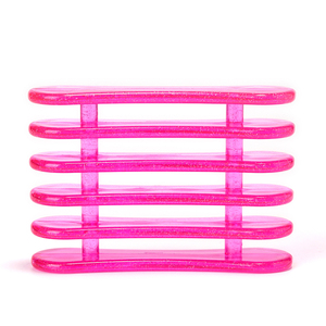 <b>Glitter</b> Plastic Nail Art Pen Holder 6 Slot Manicure Brush Display Stand Rack for Salon DIY Nail Art Tool Organizer Storage - Product Image 2