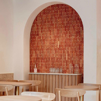 Carrelage en céramique mosaïque en argile frittée à motif de grain de riz, ignifuge, imperméable, pour la décoration intérieure et extérieure des murs et sols