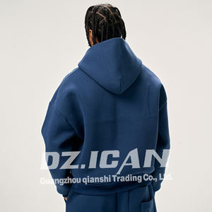 Qianshi 500 Gsm survêtement coupe-vent survêtement 100% coton Football polaire lourd surdimensionné Tech polaire hommes survêtements - Product Image 6