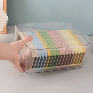 Transparent Desktop Organizer With Lid Rectangle Shape Stackable Storage <b>Box</b> For Phone Cases And <b>Small</b> Items - Product Image 4