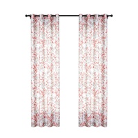 Rideaux occultants exclusifs transfrontaliers en polyester à motif floral pastoral, à passe-tringles, perforés, finis, fournis directement par l'usine source