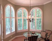Persianas de Ventana con Formas Personalizadas: Arco, Abanico, Semicirculares, Triangulares, Hexagonales, de Paulownia, Tilo, PVC, para Interiores, Fabricación OEM, Venta al Por Mayor