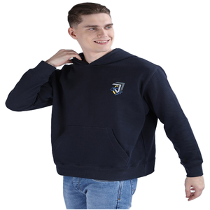 DENIMGUYS Fabricant – Sweat-shirt à capuche pour homme en molleton bouclette, coupe hiver, bords bruts, impression en relief, personnalisable ODM - Product Image 1