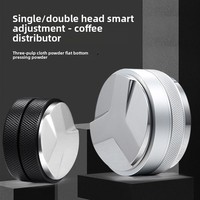Presse à poudre Macaron à double tête en acier inoxydable antidérapant à hauteur réglable pour presse à café à trois pulpes Caractéristique écologique