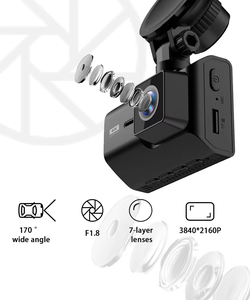 كاميرا سيارة صغيرة مع شاشة IPS بدقة 4K +2K+1080P ومسجل فيديو مع <span class=keywords><strong>3</strong></span> كاميرات وصندوق أسود وواي فاي وميزات مراجعة - Product Image 6