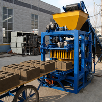 Machine à fabriquer des blocs de pavés semi-automatique portable QT4-24, machine à fabriquer des briques creuses en béton et en ciment