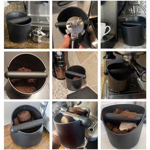 Boîte à café expresso grande capacité avec barre de frappe amovible et base antidérapante pour accessoires de machine à café à domicile et au bureau - Product Image 5