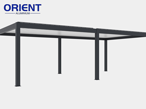 Pérgola de Techo con Aspersores de Aluminio Motorizados, Pérgola de Jardín con Protección Solar, Pérgola de Techo con Revestimiento de Aluminio Impermeable para Exteriores - Product Image 6