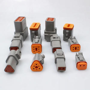 Водонепроницаемый автомобильный разъем Dechi DT06-2S, 2 штекера (мужской и женский), корпус из АБС-пластика на 12 отверстий, 10А, контакт M8 PCB из меди - Product Image 5