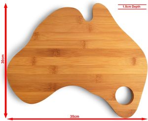 Tagliere a Forma <span class=keywords><strong>di</strong></span> Australia in Bambù Premium Ecologico e Durevole, Ideale per Australiani, Stranieri e Turisti - Product Image 2