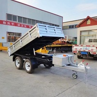 Remorque à benne hydraulique pour camionnettes, 2,5 tonnes, construction en acier, haute sécurité, frein électrique, certifiée CE