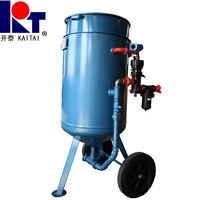 KAITECH Mini souffleur à billes certifié CE 200L, machine de ponçage manuelle portable pour métal, réservoir de sable de 0,2 m³, facile à utiliser
