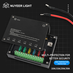 Mới không dây 4/6 băng đảng chuyển đổi bảng điều khiển mỏng <span class=keywords><strong>Led</strong></span> Xe điều khiển ánh sáng mạch hệ thống tiếp sức hộp cho xe offroad Xe UTV ATV SUV - Product Image 5