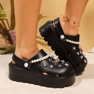 Nouvelle tendance été décontracté femme gladiateurs baskets plate-forme compensée Sport sandales à talons hauts respirant <span class=keywords><strong>Creepers</strong></span> pour les femmes - Product Image 4