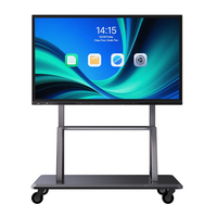 Tableaux blancs interactifs intelligents certifiés EDLA 4K UHD Android 16 8G 128G avec écran LCD anti-reflet pour l'enseignement scolaire, avec zoom IA et Microsoft Teams