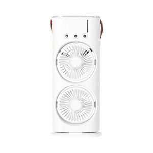 2026 Portable Led Lighting Dual-<b>Head</b> Durable Rechargeable Cooling Mist <b>Fan</b> for Camping - Product Image 1