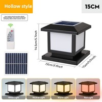 Nouvelle conception de lampe solaire LED extérieure à pilier avec 10W 30W 60W IP65 étanche en fer pour maison, jardin, cour, mur, clôture, portail