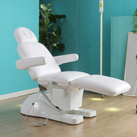 Lit de beauté électrique réglable portable moderne en cuir PU Table de massage de spa avec 3 moteurs Hôtel Thérapie Soins de la peau