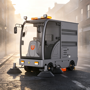 Balayeuse industrielle commerciale mécanique entièrement fermée CleanHorse M11 Ride-On, nouvelle, avec batterie 48V200Ah, <span class=keywords><strong>nettoyage</strong></span> 1500-2300mm - Product Image 2