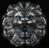 KRKC & CO Größe 9 Weiß Gold 925 Sterling Silber Ring Lion Ring Lion Kopf Ring