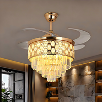 Ventilateur de plafond BLDC en gros avec lampe LED dimmable, 4 pales en plastique, moderne, 6 vitesses, télécommande, garantie 10 ans
