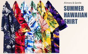 Camicie hawaiane con stampa di abbigliamento soleggiato a <span class=keywords><strong>maniche</strong></span> <span class=keywords><strong>corte</strong></span> in Jersey Casual con motivo personalizzato OEM - Product Image 3