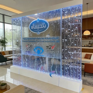 Factory direct wholesale indoor home <b>decor</b> new design models LED light bubble water wall - Product Image 2