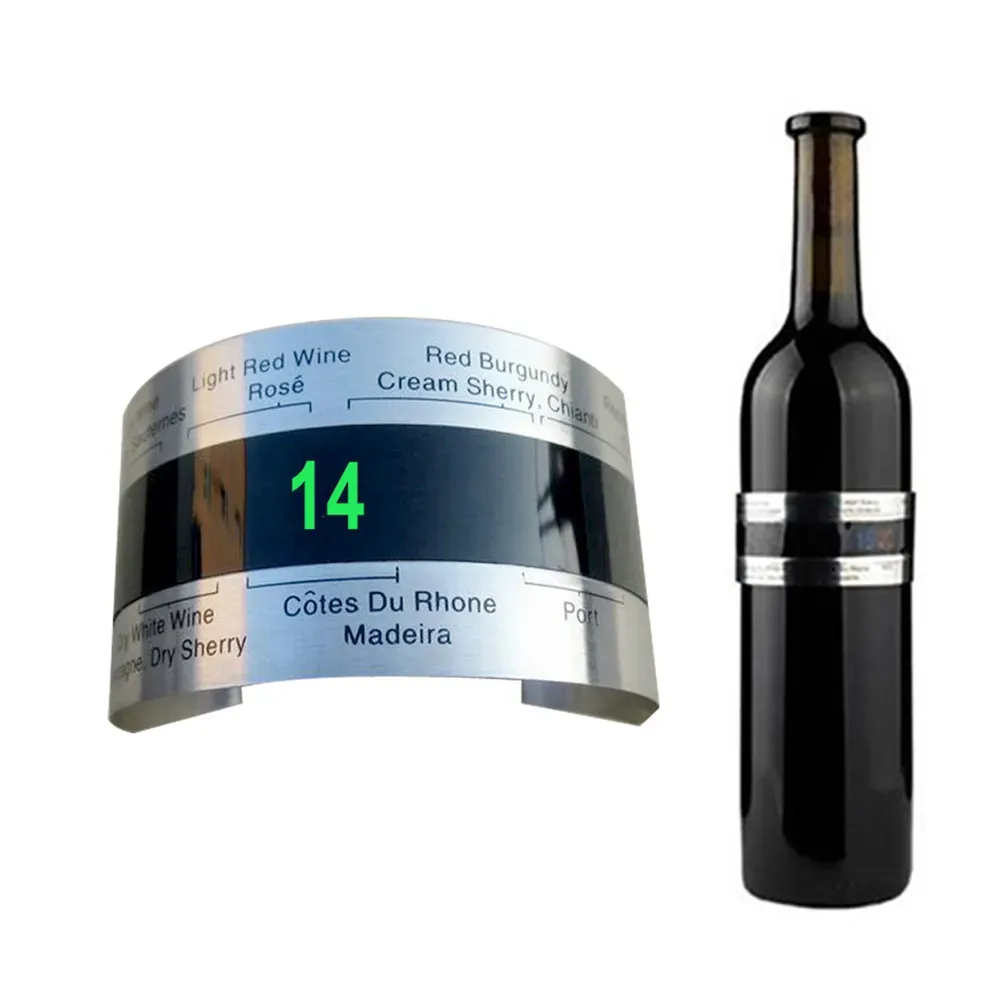 Vine collare termometro Bar strumento per bevande intelligente per bottiglia termometro a scatto LCD Display clip sensore per Champagne birra vino rosso