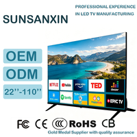 Fabricant OEM chinois de téléviseurs intelligents UHD 4K de 43, 50, 55 et 65 pouces, LED Android bon marché avec garantie d'un an, luminosité de 350 cd