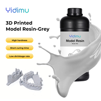 Resina Compuesta Dental para Impresión 3D, 1 kg, 0.5 kg/Botella, Fuente de Luz UV de 405 nm, Resina Acrílica Dental Gris para Impresora 3D LCD