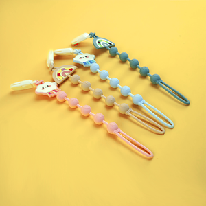 Mordedores suaves ecológicos <span class=keywords><strong>para</strong></span> bebés, cuentas en forma de silicona de grado alimenticio y <span class=keywords><strong>mordedor</strong></span> de madera, accesorios <span class=keywords><strong>para</strong></span> aliviar la dentición - Product Image 5