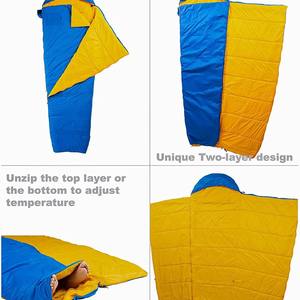 Sac de couchage rectangulaire Woqi Mummy 3M avec rembourrage Thinsulate, écologique, ultraléger, bleu, pour adultes - Product Image 2