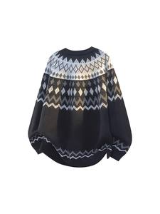 Suéter Jacquard Fair Isle para <span class=keywords><strong>Hombre</strong></span>, Suave, para Otoño e Invierno, Estilo Retro, Holgado y Moderno - Product Image 5