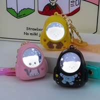 Porte-clés LED 3D en forme de chat, sac à dos, astronaute, en plastique, directement de l'usine
