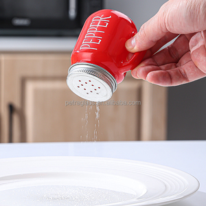 Sang Trọng Bất Thường Thủy Tinh Lọ Gia Vị Với Shaker Có Nắp Đậy Nhỏ Nhỏ Gia Vị Container Lưu Trữ Jar Set Với Kim Loại Nắp - Product Image 5