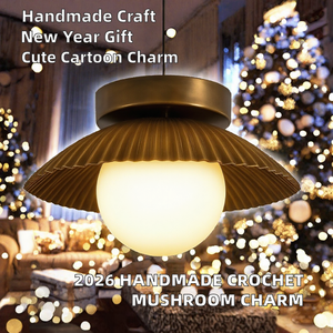 Herway Handmade Y2001 New Year Metal Small Mushroom Finished Product Clothes Bags Mobile <b>Phone</b> <b>Charm</b> Cartoon Gifts - Product Image 2