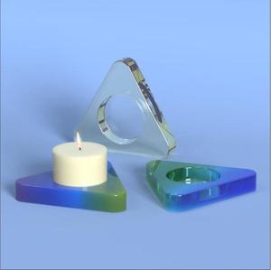 Moule <span class=keywords><strong>en</strong></span> silicone réutilisable YS, écologique, pour pendentif triangulaire, artisanat de bijoux, plaque d'aromathérapie, pour la fabrication de bougeoirs personnalisés - Product Image 4