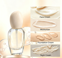 Botella de Vidrio de Lujo de 30 ml con Forma Única Personalizada para Loción, Base de Maquillaje y Crema Hidratante, Envase de Vidrio para Cosméticos y Cuidado de la Piel